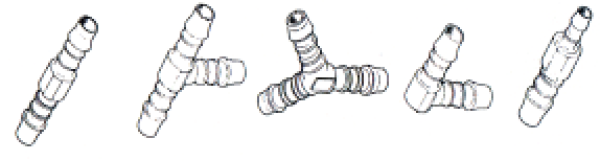 Schlauchverbinder aus Kunststoff GS 8 gerade